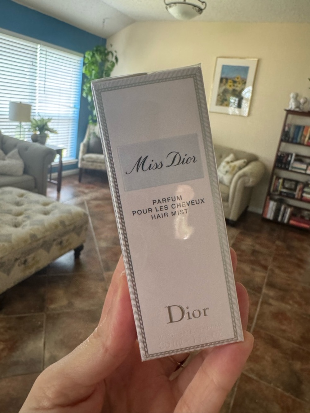 Dior Hair Mist Box in Pale Pink with Silver Trim
